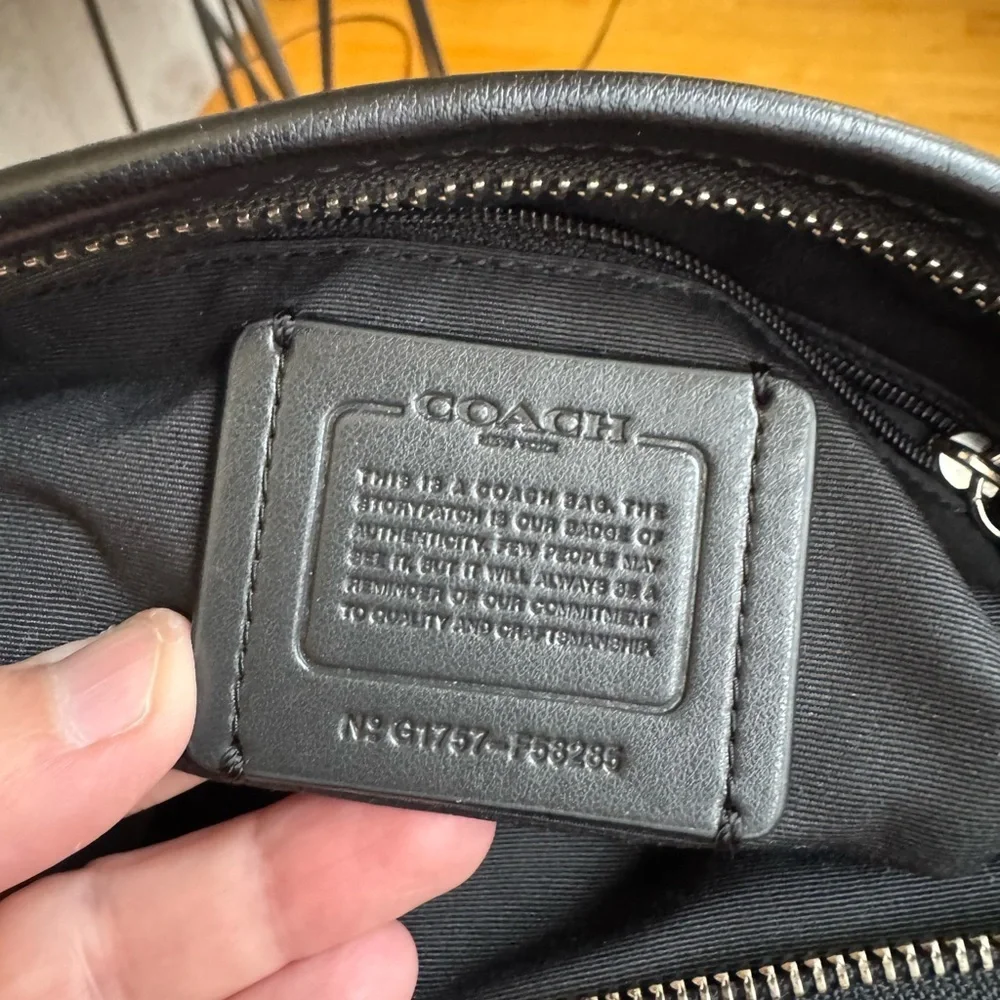 Coach Signature Black and Gray Messenger Bag